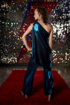 The Coco Toga Jumpsuit In Electric Blue
