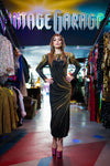 Gold/Black Dynasty beaded vintage gown 
