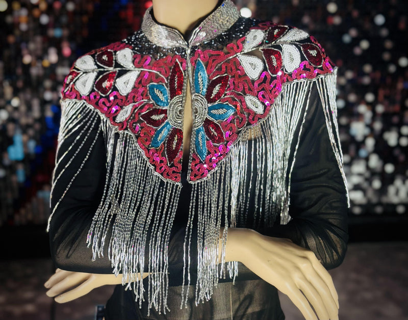 Hand beaded cape