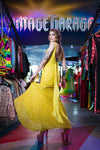 Yellow vintage beaded gown