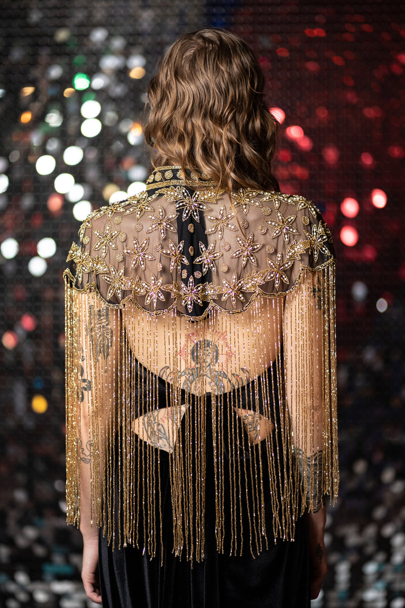 Hand beaded cape