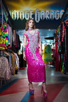 Dynasty Pink/Silver Vintage Sequin Gown